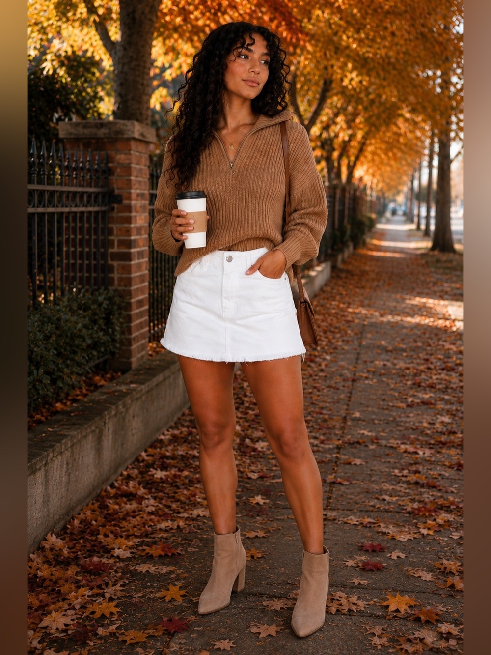 NWT Forever 21 White Denim Raw Hem Mini Skirt Size S